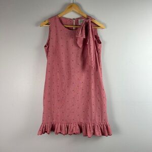 Love, Lilly Coastal Style Cotton Mini Dress W/ Bow Detail